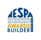NESPAA Outstanding Achievement Awards 2023 logo for builders, featuring a blue and orange color scheme.