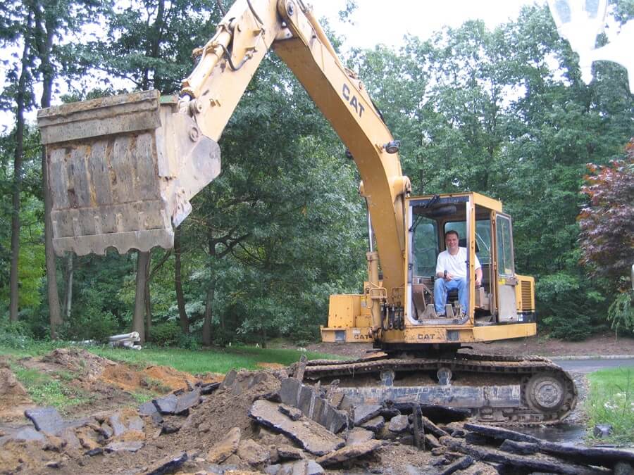 Tom on Excavator